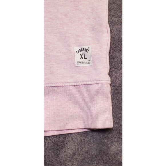 Carhartt Pink Men's Size XL Crewneck Sweatshirt Winter Cotton C25-18 Pre-owned - Picture 7 of 10